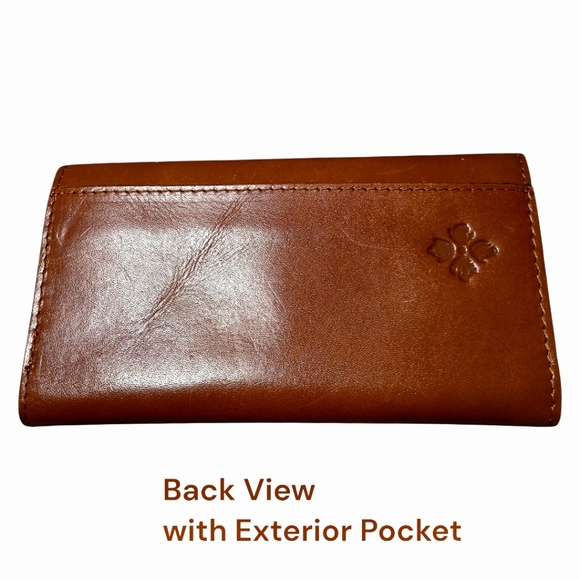 Patricia Nash Studded Coin Rivoli Wallet Clutch in Cognac Brown - Picture 11 of 12